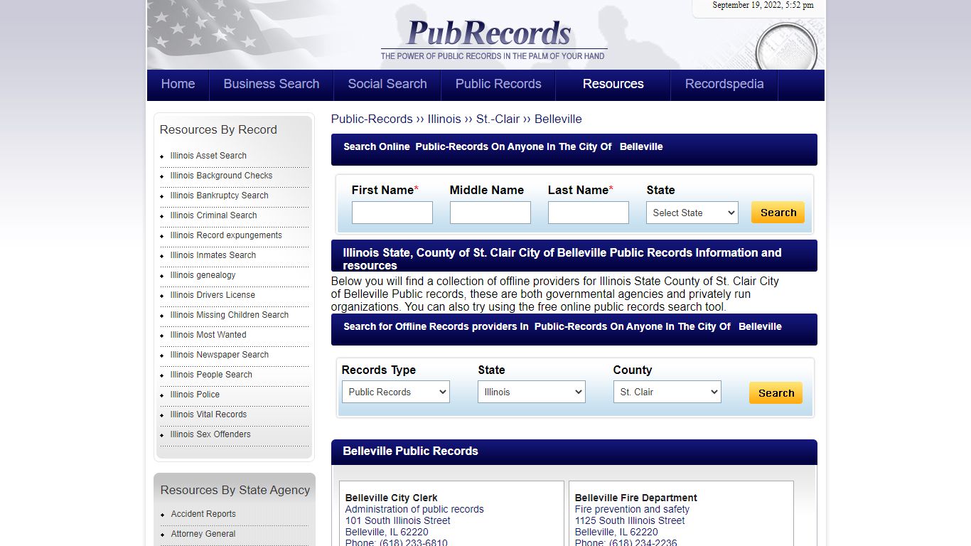 Belleville, St. Clair County, Illinois Public Records - Pubrecords.com