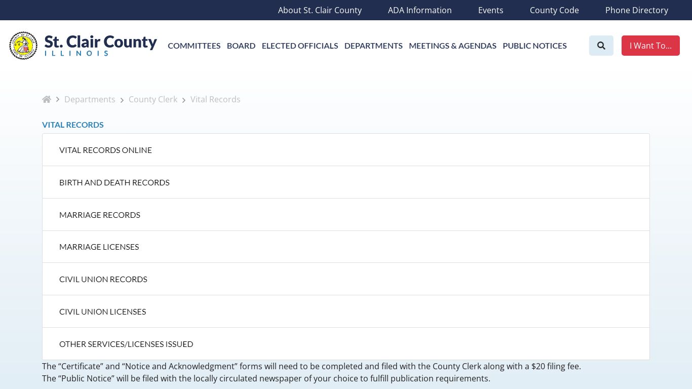 Vital Records - Departments | St. Clair County Illinois