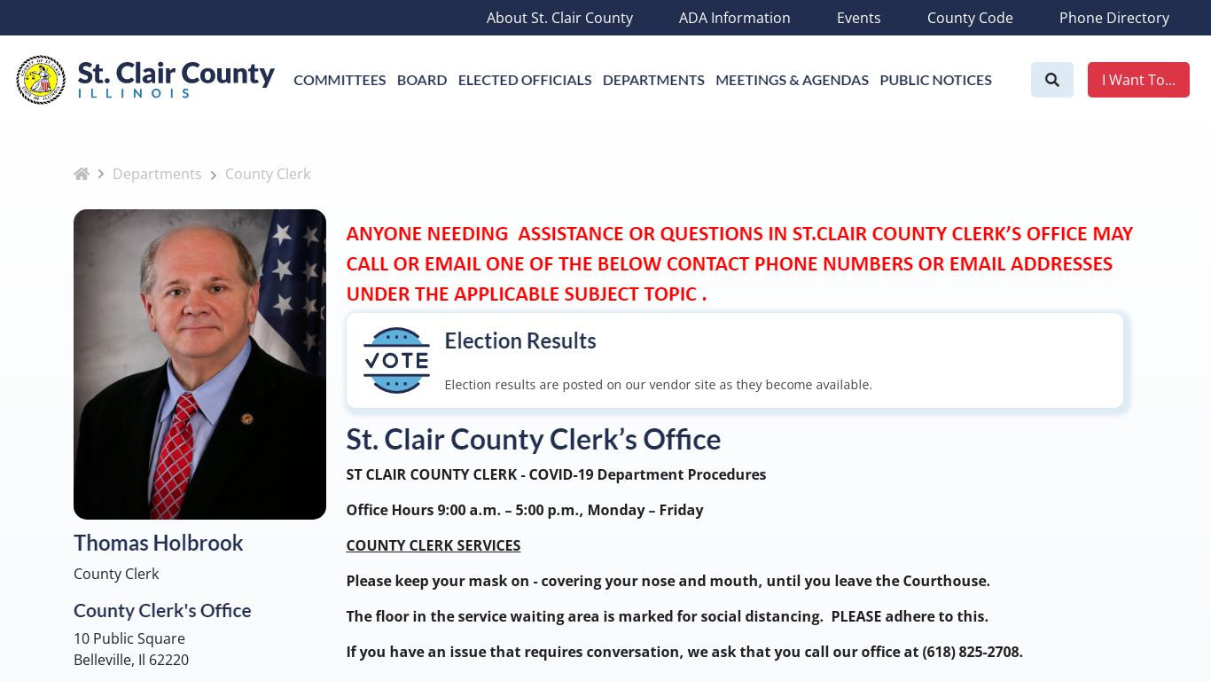 County Clerk | Departments | St. Clair - St. Clair County Illinois